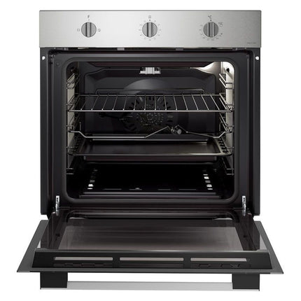 فرن بلت إن غاز هوفر 70 لتر 60 × 60 سم HOU611G6-EGY - ستانلس ستيل × اسود