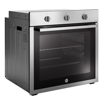 فرن بلت إن غاز هوفر 70 لتر 60 × 60 سم HOU611G6-EGY - ستانلس ستيل × اسود