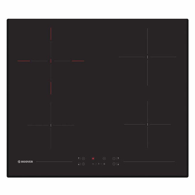 بوتاجاز مسطح بلت إن هوفر 4 عين كهرباء سيراميك 60 × 60 سم HH64DB3T  - أسود