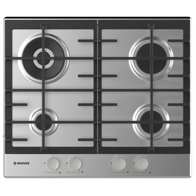 بوتاجاز مسطح بلت إن هوفر 4 شعلة غاز 60 × 60 سم HHG6BR4MX - ستانلس
