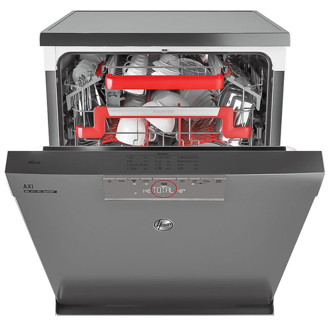 غسالة اطباق هوفر شاشة ديجيتال 16 فرد 12 برامج 60 سم HDPN4S603PX-EGY - ستانلس