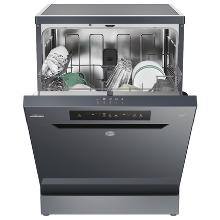 غسالة اطباق هوفر انفرتر شاشة ديجيتال 13 فرد 5 برامج 60 سم HF3E9L0A-EG - فحمي