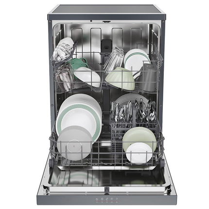 غسالة اطباق هوفر انفرتر شاشة ديجيتال 13 فرد 5 برامج 60 سم HF3E9L0A-EG - فحمي