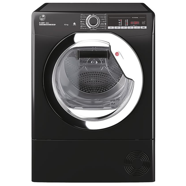 مجفف ملابس هوفر تحميل أمامي يعمل بالمكثف 10 كيلو HLEC10TCEB-ELA - أسود