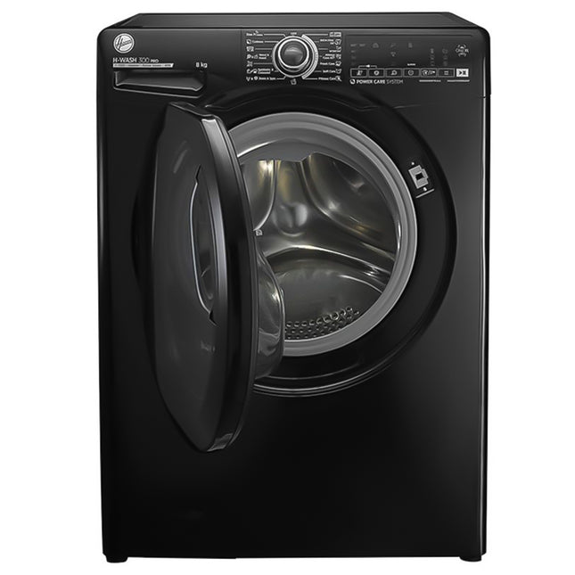 غسالة ملابس هوفر فول أوتوماتيك انفرتر 8 كجم H3WS38TAMF7B-ELA - أسود
