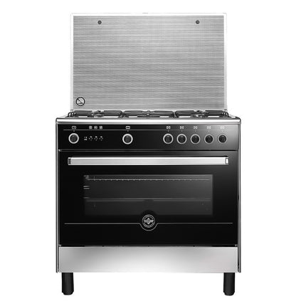 بوتاجاز لاجيرمانيا 5 شعلة غاز 90 × 60 سم 9M10GRB1X4AWW - ستانلس × اسود