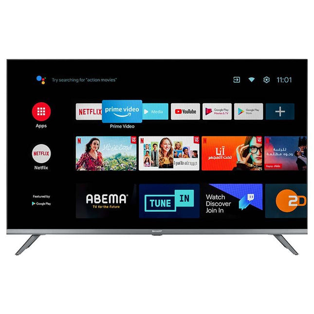 تليفزيون شارب سمارت بدون فريم مع ريسيفر داخلي 32 بوصة اندرويد 2T-C32DG6EX HD LED
