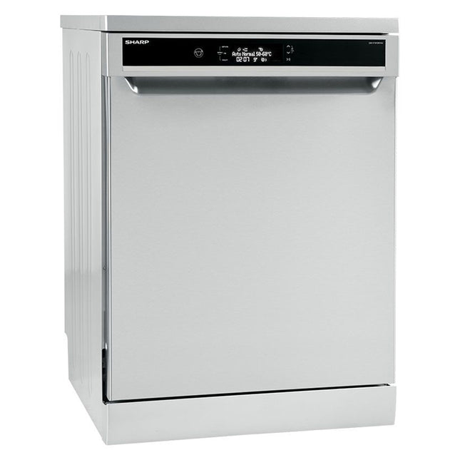 غسالة اطباق شارب انفرتر شاشة ديجيتال 15 فرد 10 برامج 60 سم QW-V1015M-SS2 - فضي