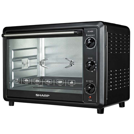 فرن كهربائي شارب بشواية و مروحة 60 لتر 2000 وات EO-60K-2 - اسود