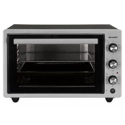 فرن كهربائي شارب بشواية و مروحة 42 لتر 1300 وات EO-S42-ES2 - اسود x فضي