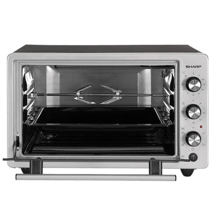 فرن كهربائي شارب بشواية و مروحة 42 لتر 1300 وات EO-S42-ES2 - اسود x فضي