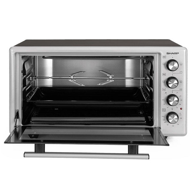 فرن كهربائي شارب بشواية و مروحة 45 لتر 1400 وات EO-S45-ES2 - اسود x فضي