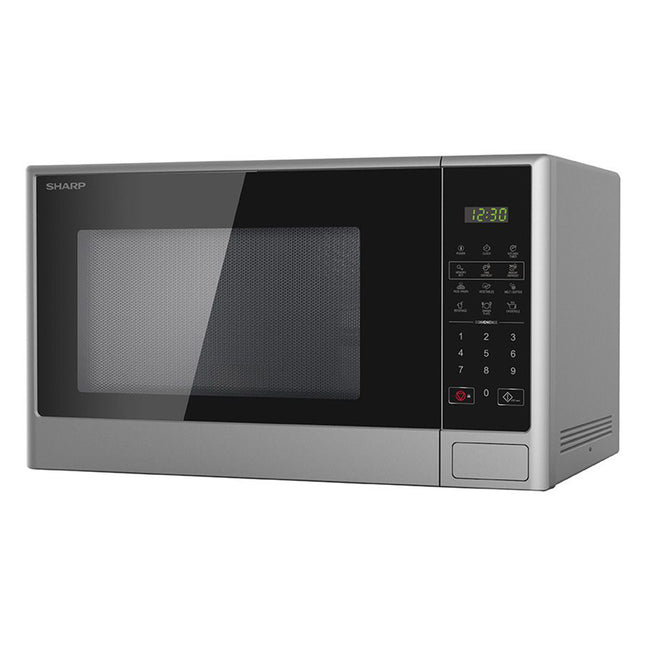 ميكروويف شارب سولو 9 قوائم 28 لتر 1100 وات R-280CR(S) - فضي