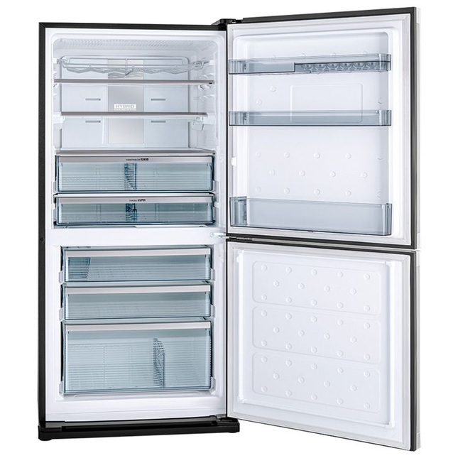 ثلاجة شارب انفرتر ديجيتال فريزر سفلي 448 لتر SJ-PV60K-BK - اسود