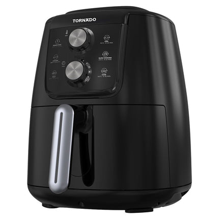 قلاية هوائية تورنيدو تحكم يدوي 4 لتر 1550 وات THF-1554M-XL-BS - أسود × فضي