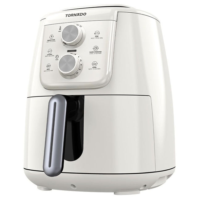 قلاية هوائية تورنيدو تحكم يدوي 4 لتر 1550 وات THF-1554M-XL-CS - كريمي × فضي