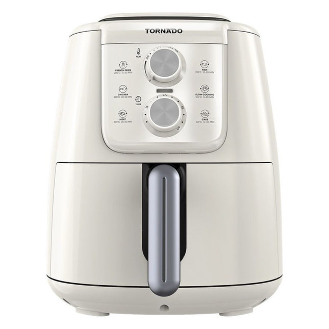 قلاية هوائية تورنيدو تحكم يدوي 4 لتر 1550 وات THF-1554M-XL-CS - كريمي × فضي