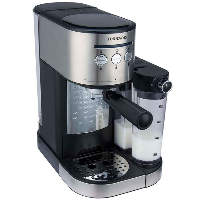ماكينة قهوة إسبريسو أوتوماتيك تورنيدو 15 بار 1.2 لتر TCM-14125 - أسود × ستانلس