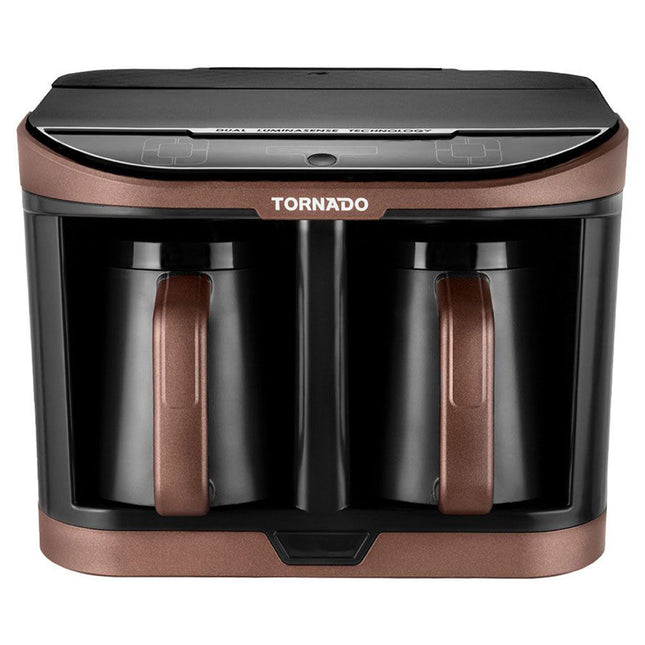 ماكينة قهوة تركي أوتوماتيك تورنيدو 660 مل TCME-100D-PRO - بني × أسود