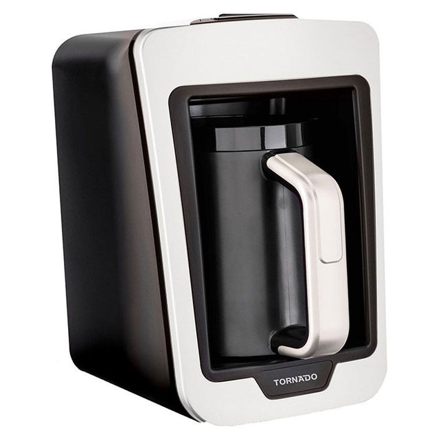 ماكينة قهوة تركي أوتوماتيك تورنيدو 330 مل TCME-100 W - أبيض × أسود