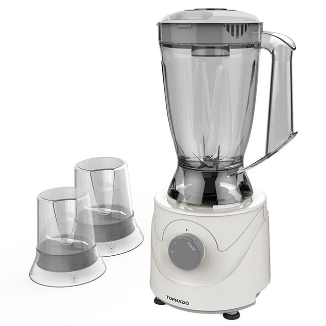 خلاط تورنيدو مع 2 مطحنة 1.5 لتر 400 وات BL400/2-GRAY - رمادي