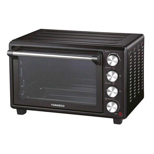 فرن كهربائي تورنيدو بشواية و مروحة 46 لتر 1800 وات TEO-46KD-BK - اسود