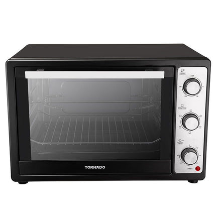 فرن كهربائي تورنيدو بشواية و مروحة 48 لتر 1800 وات TEO-48DGE(K) - اسود