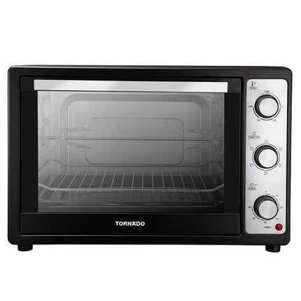 فرن كهربائي تورنيدو بشواية و مروحة 48 لتر 1800 وات TEO-48DGE(K) - اسود