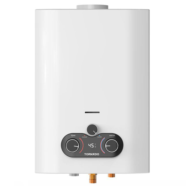 سخان مياه غاز تورنيدو غاز بوتاجاز 10 لتر GHE-10CTEMP-W - ابيض