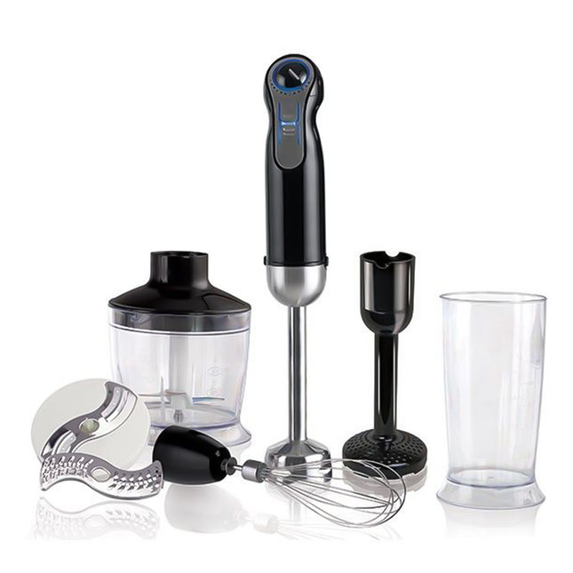 خلاط يدوي تورنيدو 800 وات مع كبة و مضرب بيض HB-800F - أسود