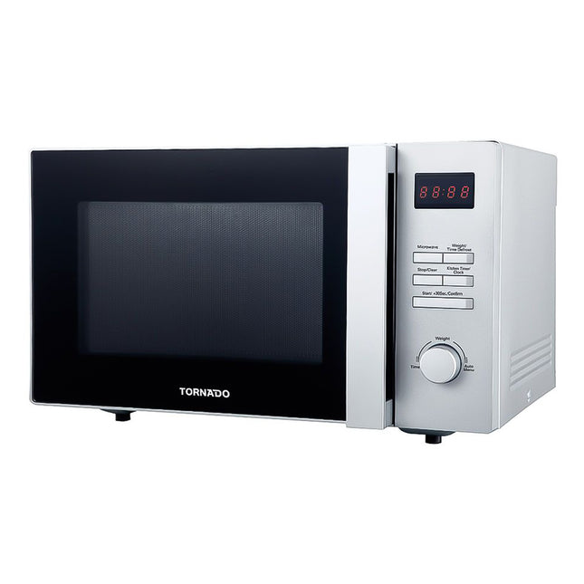 ميكروويف تورنيدو سولو 8 قوائم 25 لتر 900 وات TMD-25SE-S - فضي