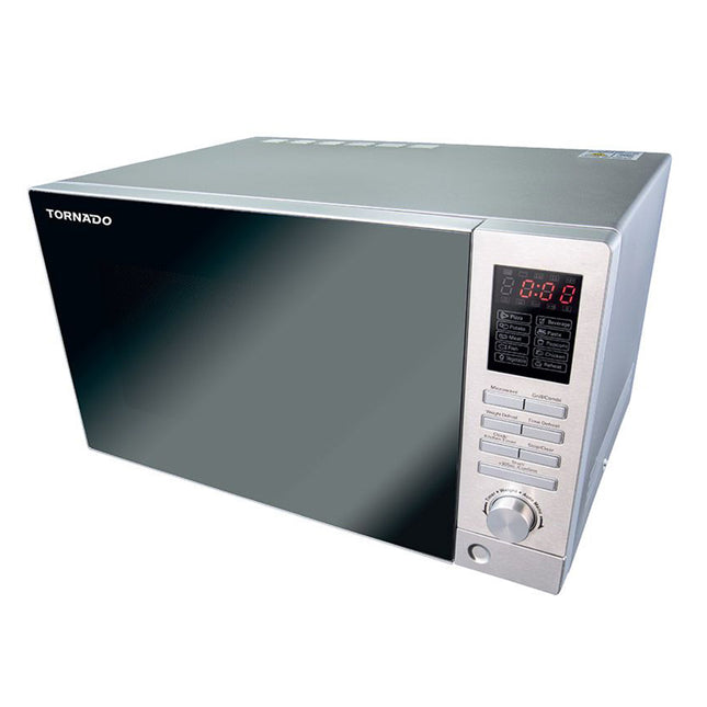 ميكروويف تورنيدو مع شواية 10 قوائم 25 لتر 900 وات MOM-C25BBE-S - فضي