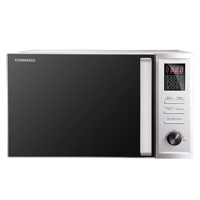 ميكروويف تورنيدو مع شواية 8 قوائم 36 لتر 1000 وات MOM-C36BBE-S - فضي