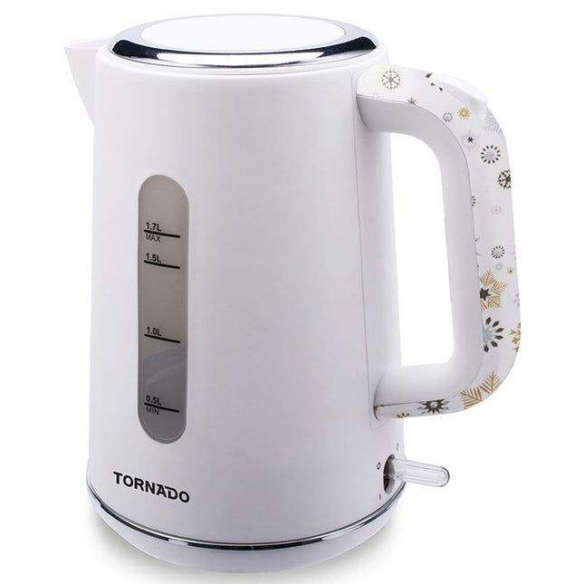 غلاية مياه تورنيدو بلاستيك 1.7 لتر 1800-2200 وات TKP-2217-C - ابيض