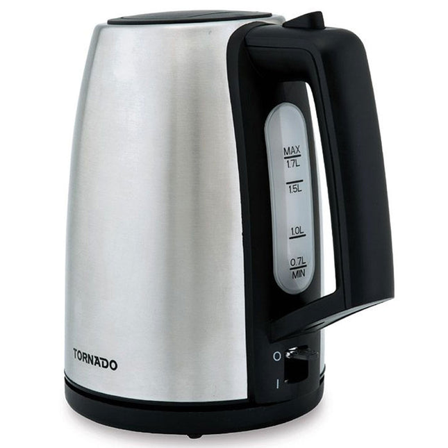 غلاية مياه تورنيدو ستانلس ستيل 1.7 لتر 1850-2200 وات TKS-2117 - فضي