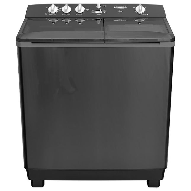 غسالة ملابس تورنيدو نصف اوتوماتيك تحميل علوي 12 كجم TVH-HM12TS(BK) - اسود