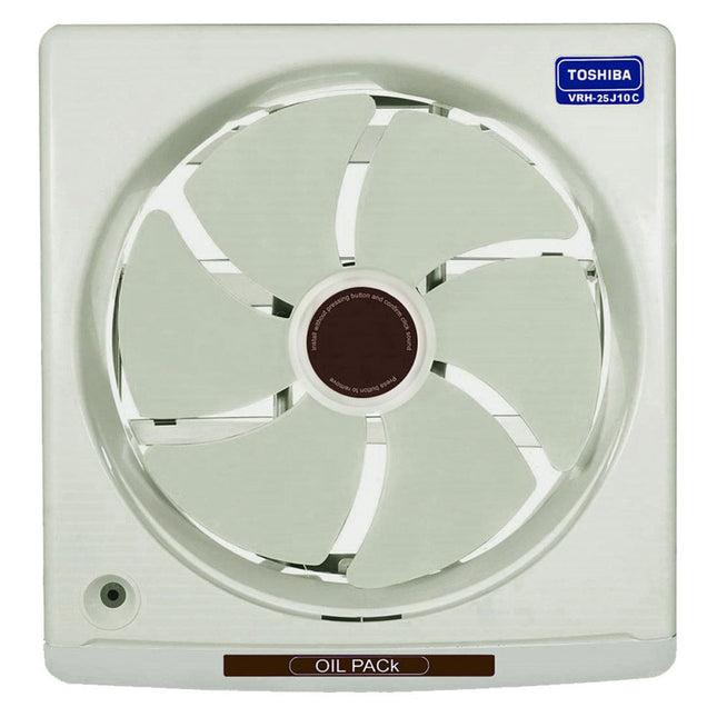 شفاط هواء مطبخ توشيبا مع درج لتجميع الزيوت 25 سم (30 سم × 30 سم) VRH25J10C - كريمي