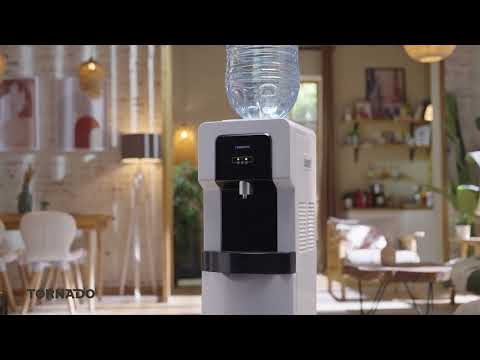 مبرد مياه تورنيدو مع كابينة 18 لتر 1 حنفية مياه WDM-H40ABE-WB - أسود × أبيض